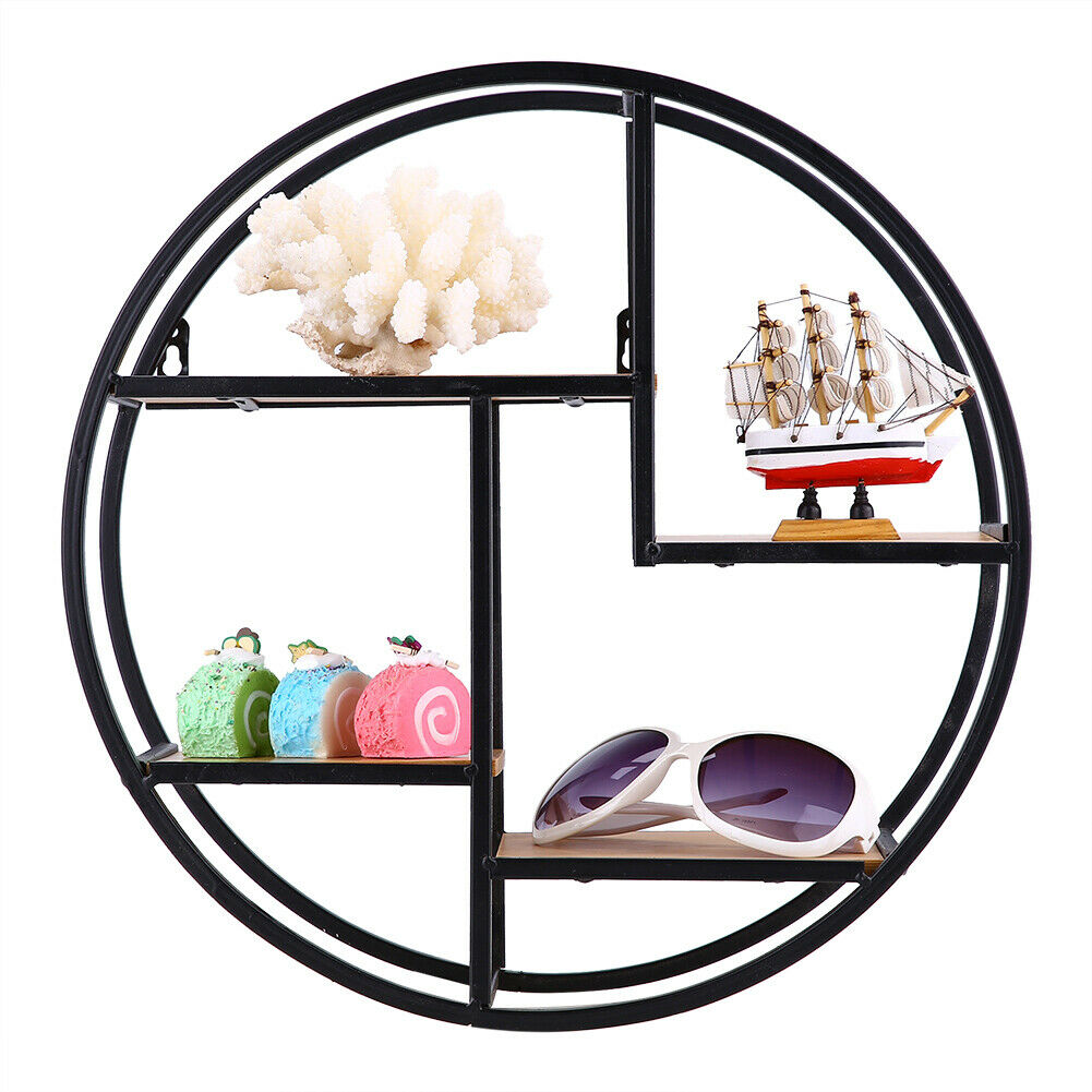 Floating Vintage Wall Shelves Retro Wood Shelf Storage Display Shelving Rack