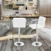 2×Bar Stools Leather Chairs Breakfast Chairs Swivel Gas Lift Kitchen with Arm