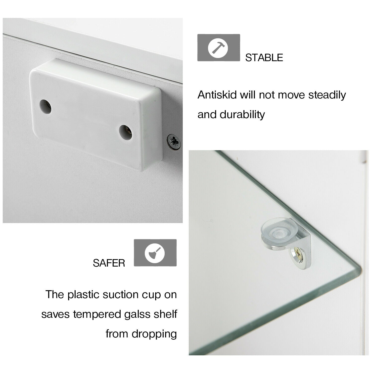 Modern TV Unit Cabinet Stand Sideboard LED light Console Table for Living Room