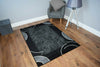 Modern Black Grey Rugs Mats Large Small Hallway Runners Big Floor Area Carpet