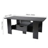 Black Classic Sofa Side Table Coffee Tea Desk with Drawer Living Room Furniture
