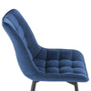 2xDining Chairs Kitchen Living Room Chairs with Velvet Counter Chairs Blue