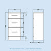 3 Drawer Bathroom Cabinet Freestanding Storage Chest Unit White |