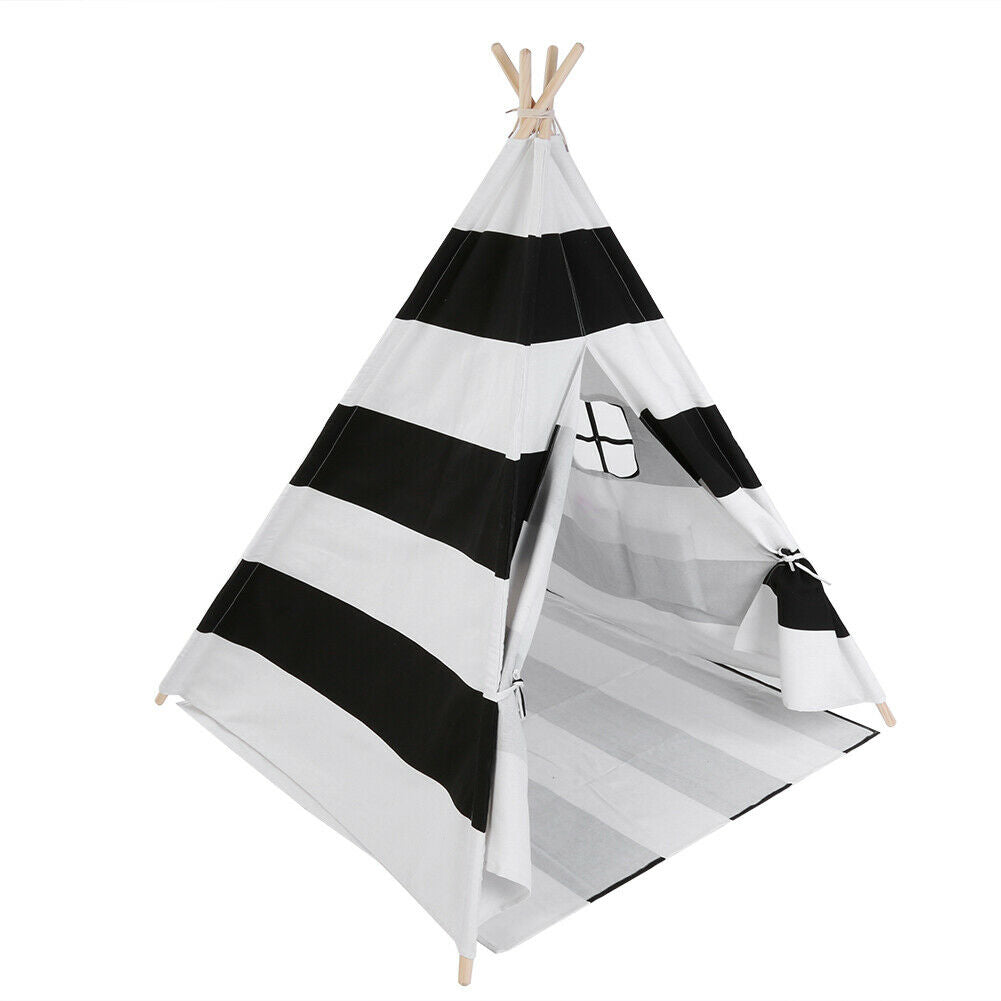Children Kids Teepee Play Tent Playhouse Folding Indoor Outdoor 120x120x145cm