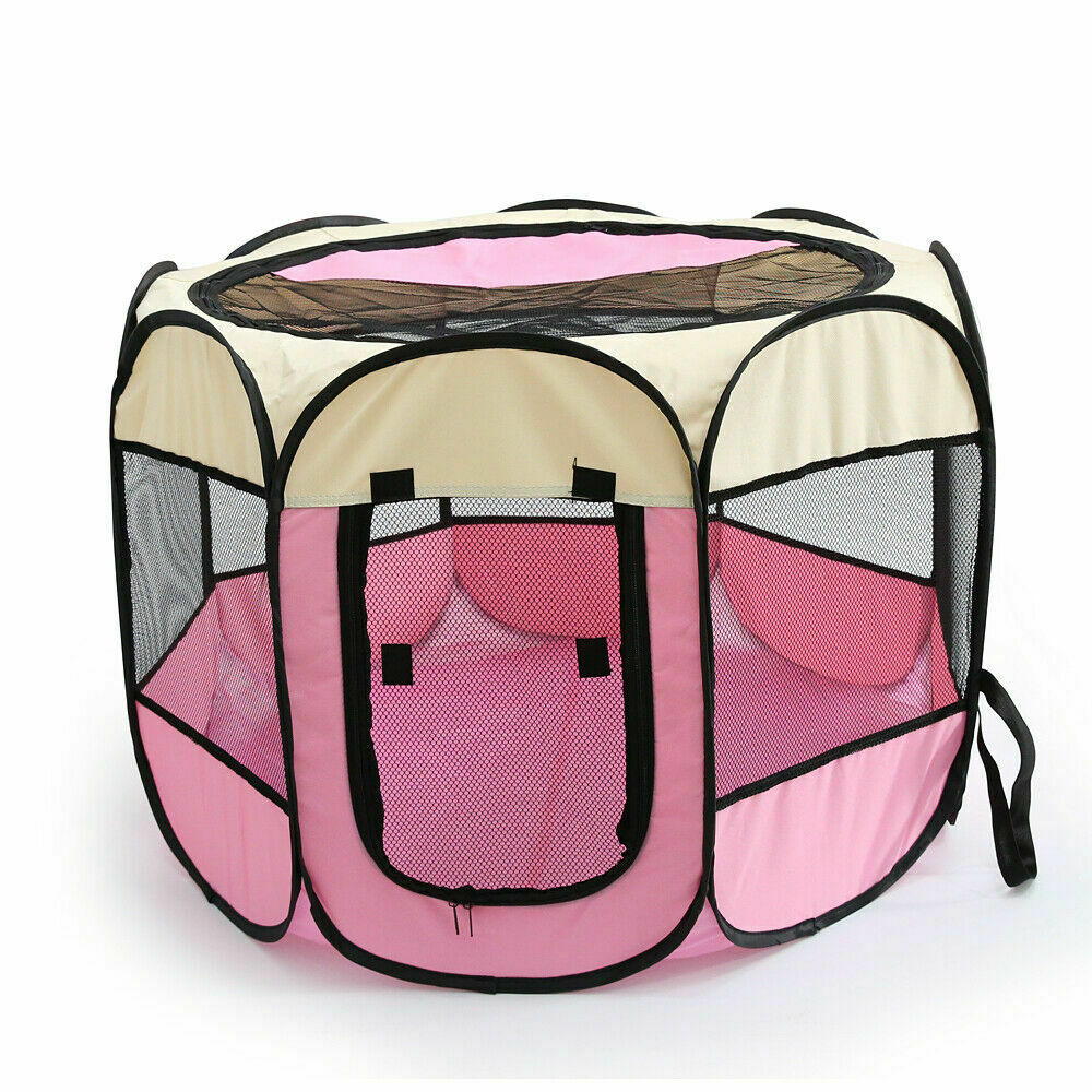 Large Fabric Dog Crate Cat Cage Pet Travel Carrier Puppy Play Pen Foldable Tent