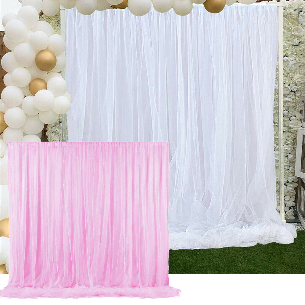 3 Layers Stage Wedding Party Backdrop Photography Birthday Background Curtains