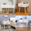 1 Drawer Wooden Bedside Table Cabinet Bedroom Furniture Storage Nightstand UK