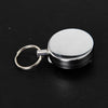 2X Recoil Extendable Metal Wire 65cm Key Chain Ring Clip Pull Keyring Retracting