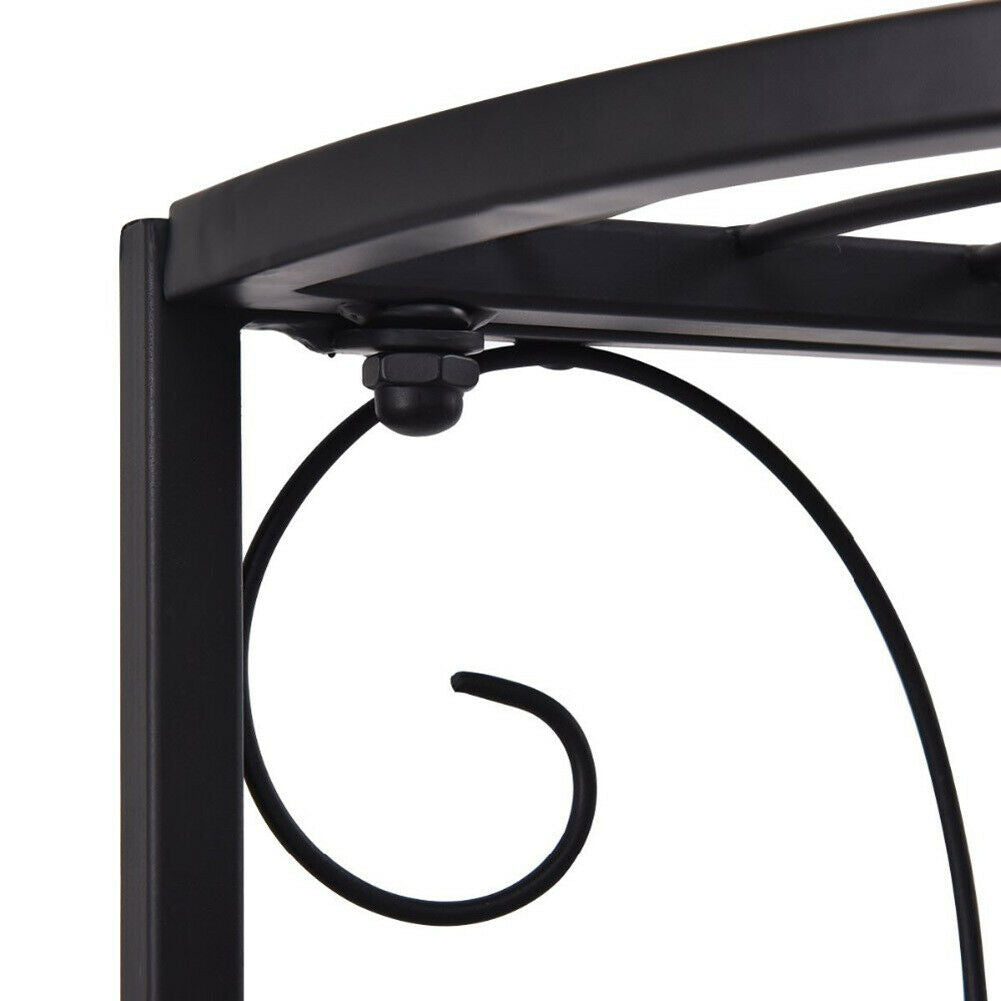 3 Tier Metal Plant Shelf Flower Pot Holder Stand Corner Storage Rack Home Garden