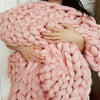 Bulky Soft Chunky Knit Bed Sofa Blanket Thick Knitted Throw Warm Handmade