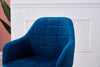 2X Velvet Dining Chairs Living Room Chairs with Armrest Counter Chairs Metal leg