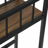Bar Table Bistro Table MDF Metal Dining Table with 2-Tier Storage Rack Shelves