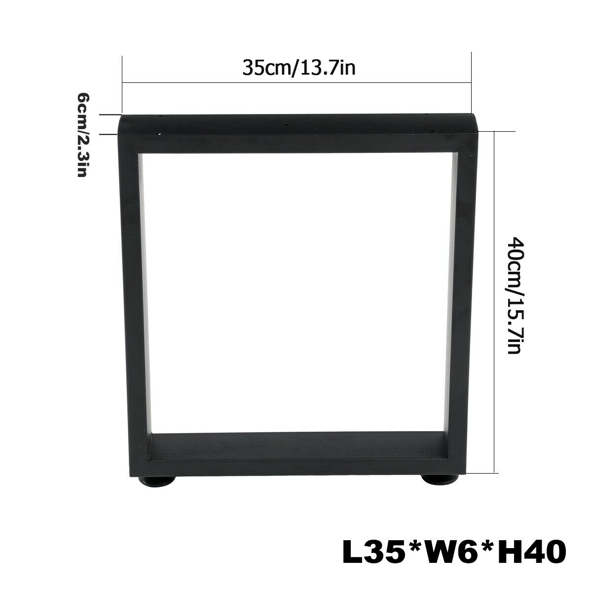 2x Industrial Steel Table Legs Metal Square Shape Dining/Bench/Coffee Table Desk