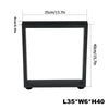 2x Industrial Steel Table Legs Metal Square Shape Dining/Bench/Coffee Table Desk