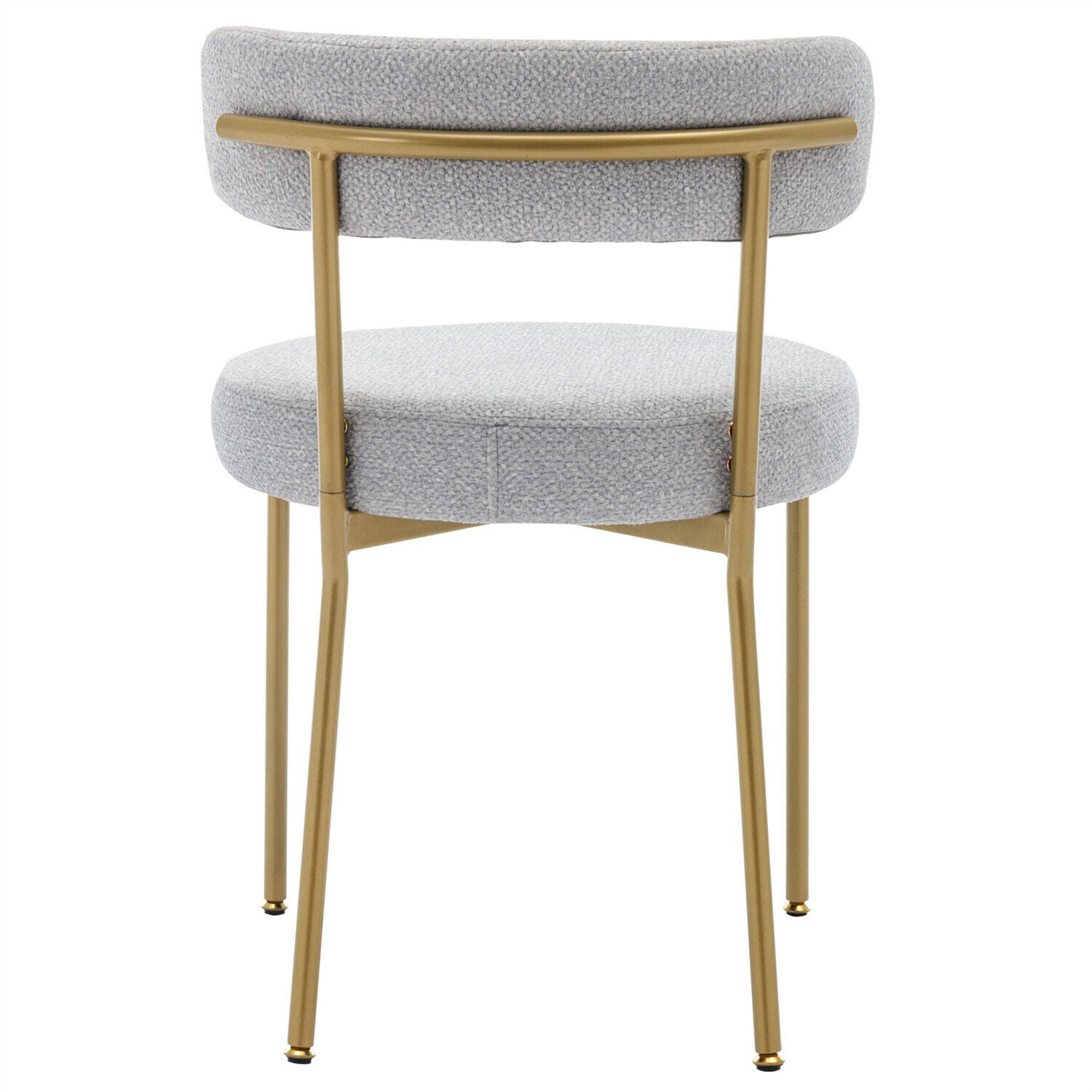 Set of 2 Dining Chairs Upholstered Accent Chairs Kitchen Leisure Chairs Grey HT