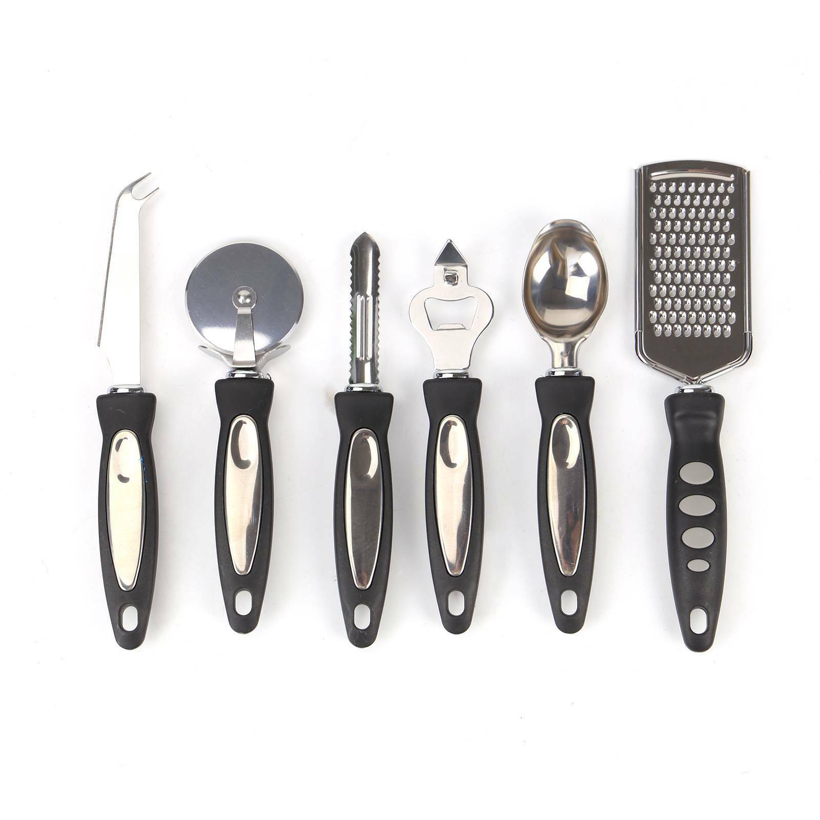 12 Piece Cooking Utensil Set Stainless Steel Kitchen Gadget Tool Nylon Handle UK