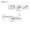 The Kitchen Heart Home Quote Wall Stickers Art Family Room Removable Decal DIY