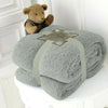 TEDDY BEAR FLEECE THROW BED LARGE BEDSPREAD SOFT CUDDLY WARM SOFA BLANKET