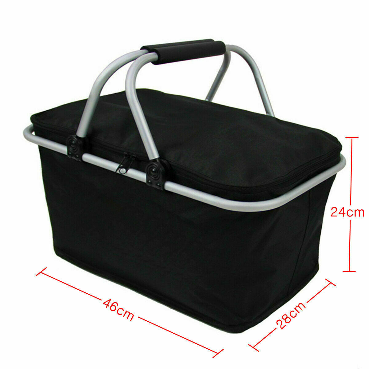 30L Insulated Folding Picnic Camping Shopping Cooler Cool Hamper Basket Bag Box