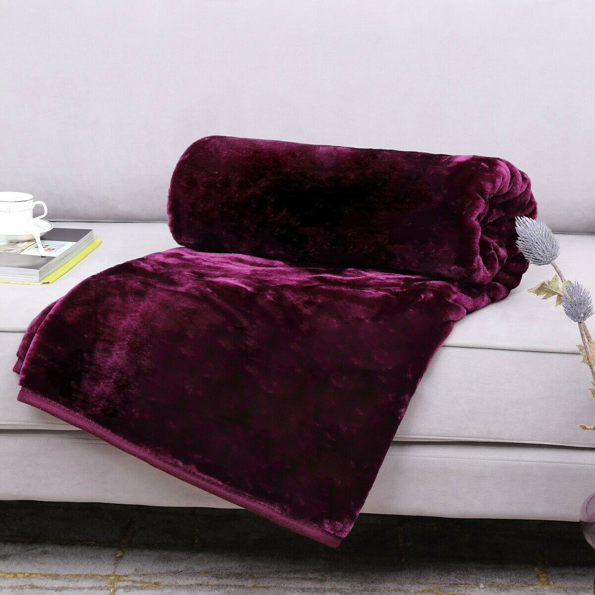 Luxury Blanket Large Sofa Throw Fleece Faux Fur Single Double & King