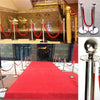 2pc Polished Steel Queue Rope Barrier Velvet Rope Stanchion Posts Stands 3 color