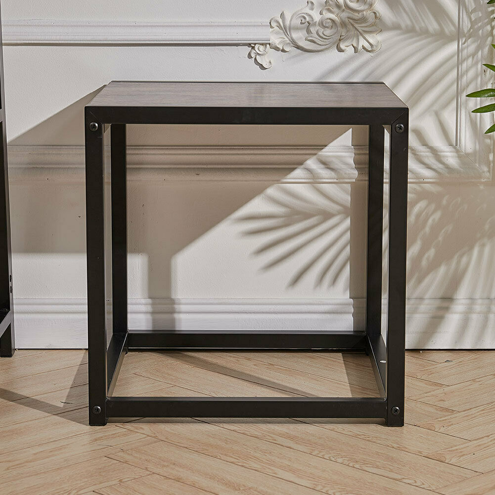 Industrial Bedside Table Lamp Stand Side End Coffee Table Bedroom Nightstand