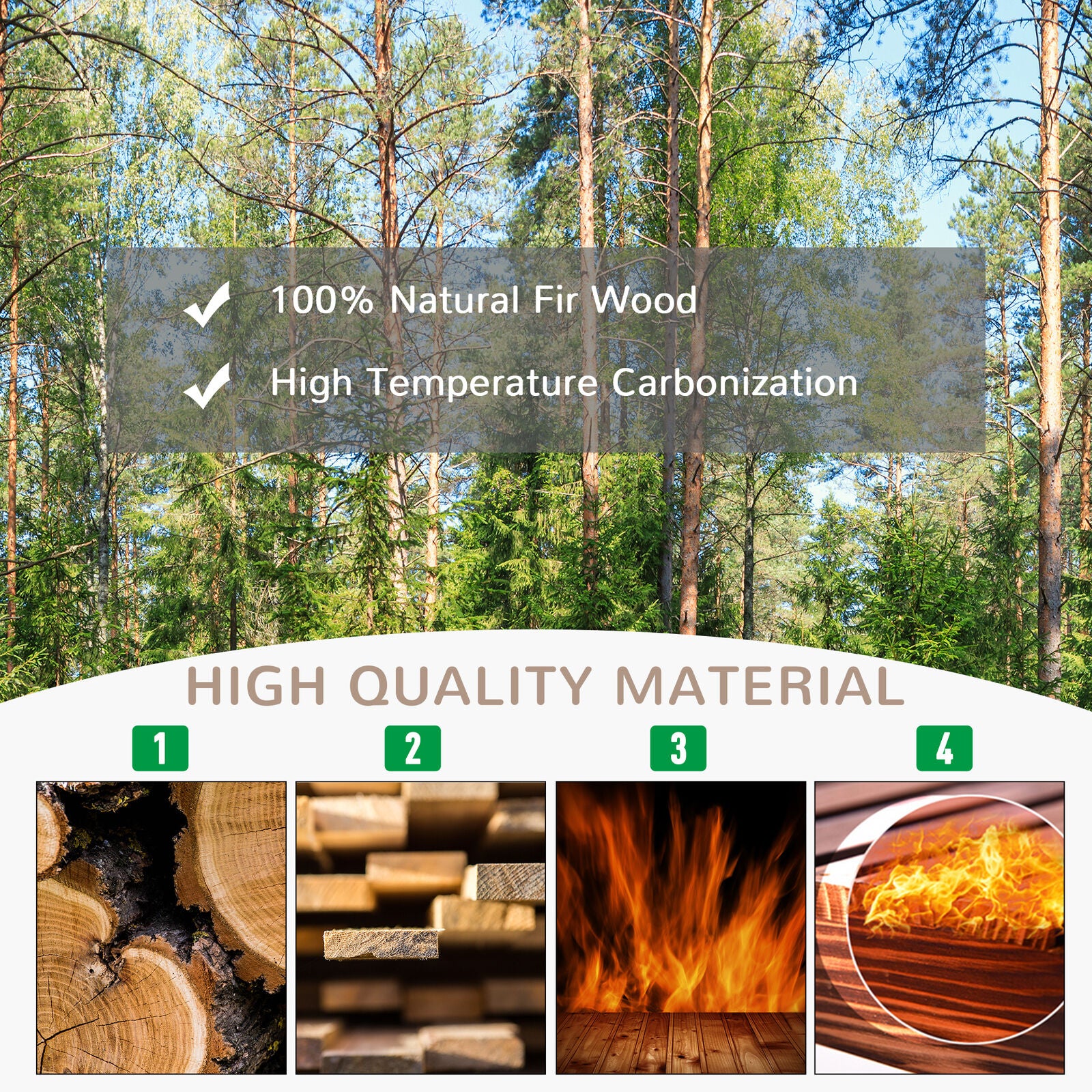 3-Tier Raised Garden Bed Vertical Freestanding Wooden Flower Rack