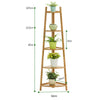 Bamboo Wooden Corner Storage Shelf Rack Ladder Shelving Unit Display Plant Stand