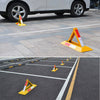 HEAVY DUTY FOLDING AUTO PARKING BARRIER BOLLARD SECURITY CAR PARK POST LOCK SET