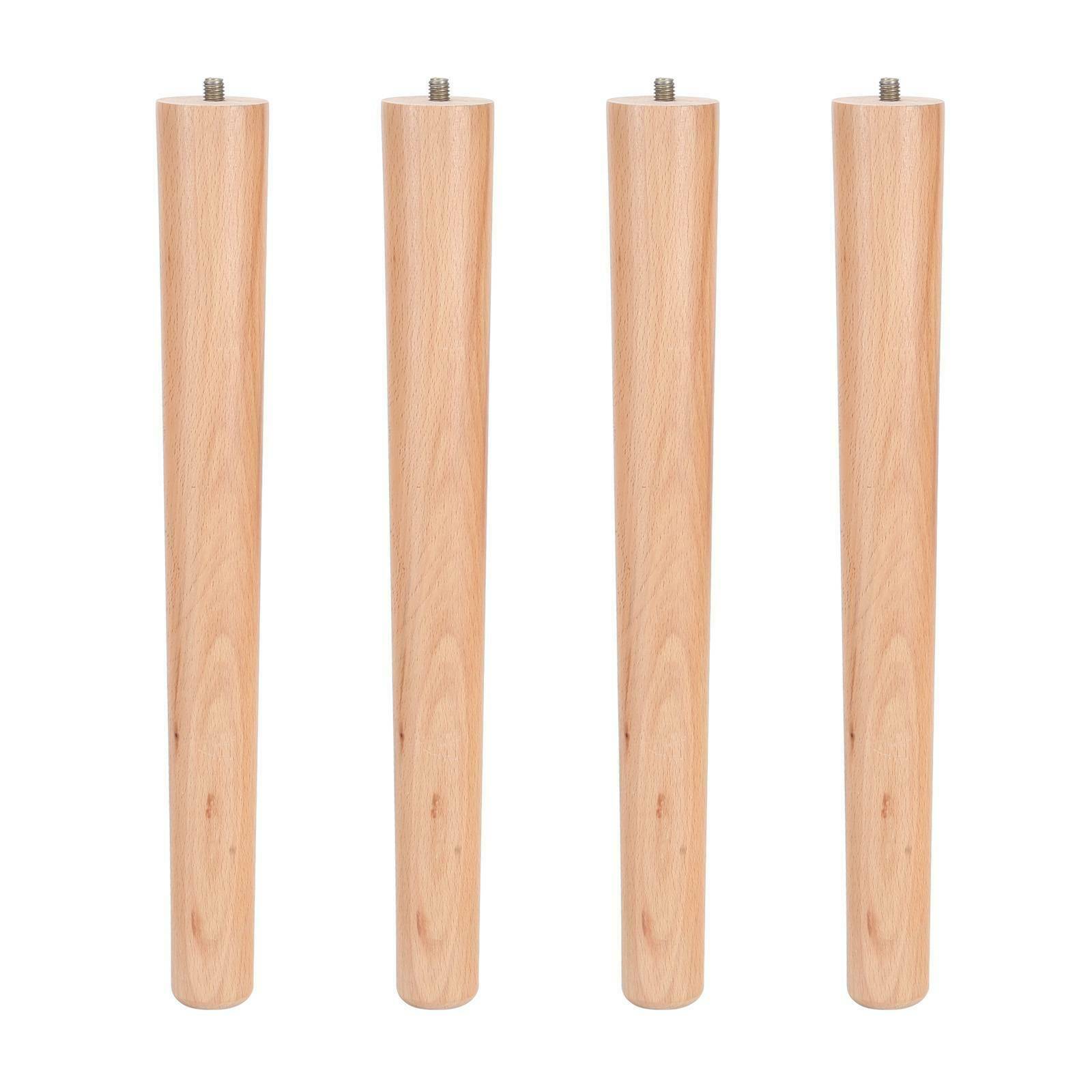 4 x Wooden Table Legs Tapered Pine Beech Ash Table Chair Stool Chest Sofa 4 Size