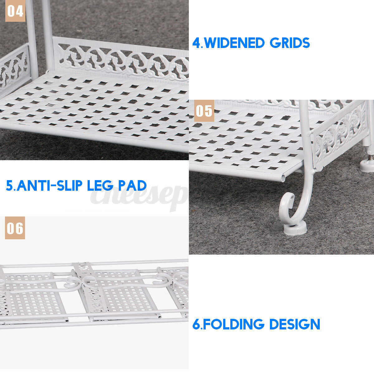 3/4/5 Tier Kitchen Rack Storage Shelf Holder Rack Book Shelf Shoes Stand Mix-use