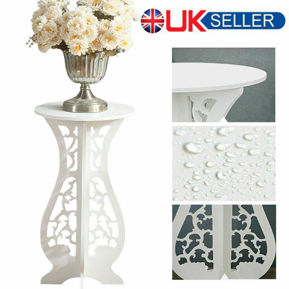 Small Round Side Table Beside Tea Coffee Lamp Plant Stand Modern White Furniture