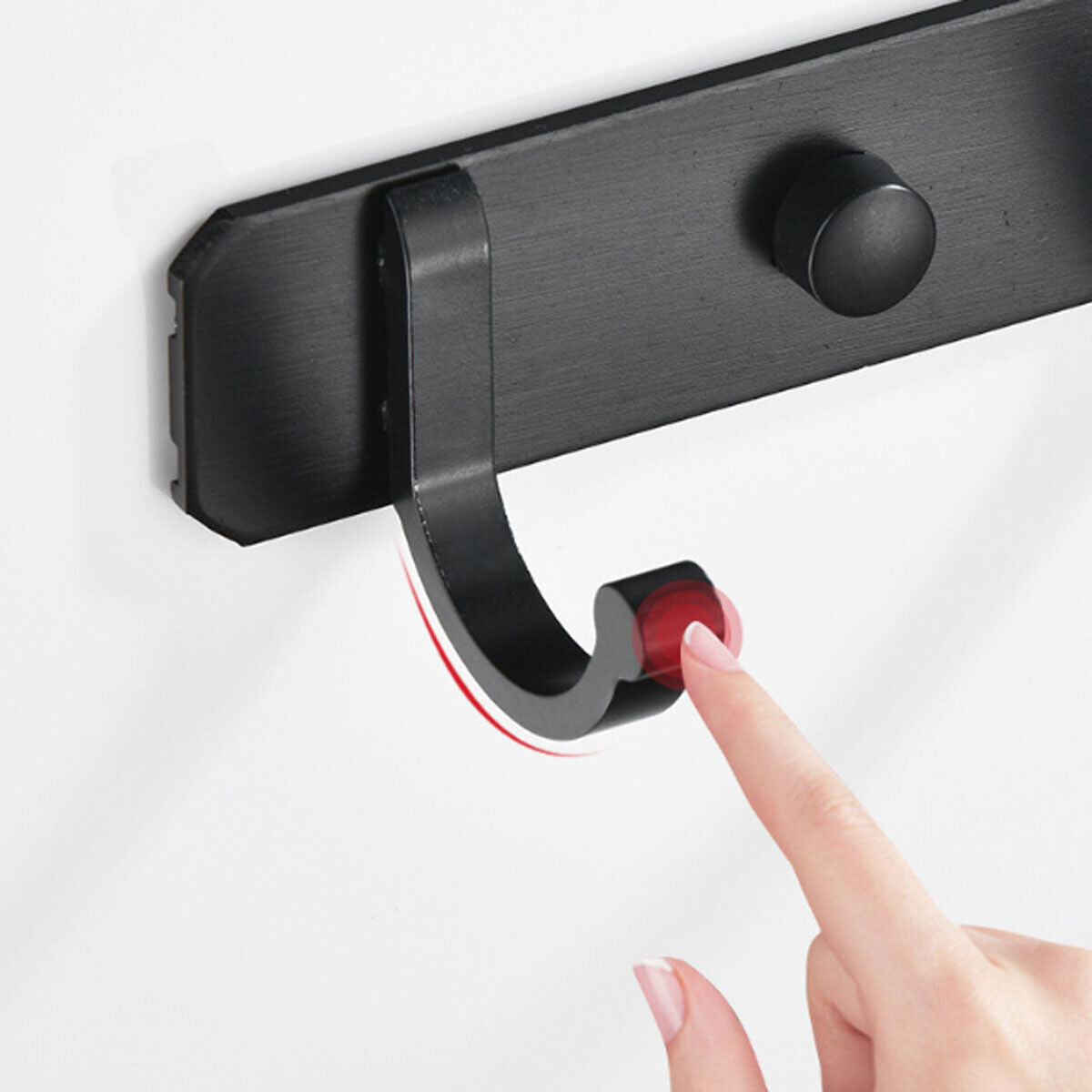 3/4/5/6 Hooks Coat Rack Key Hanger Wall Mounted Heavy Duty Metal Coat Hook Rail
