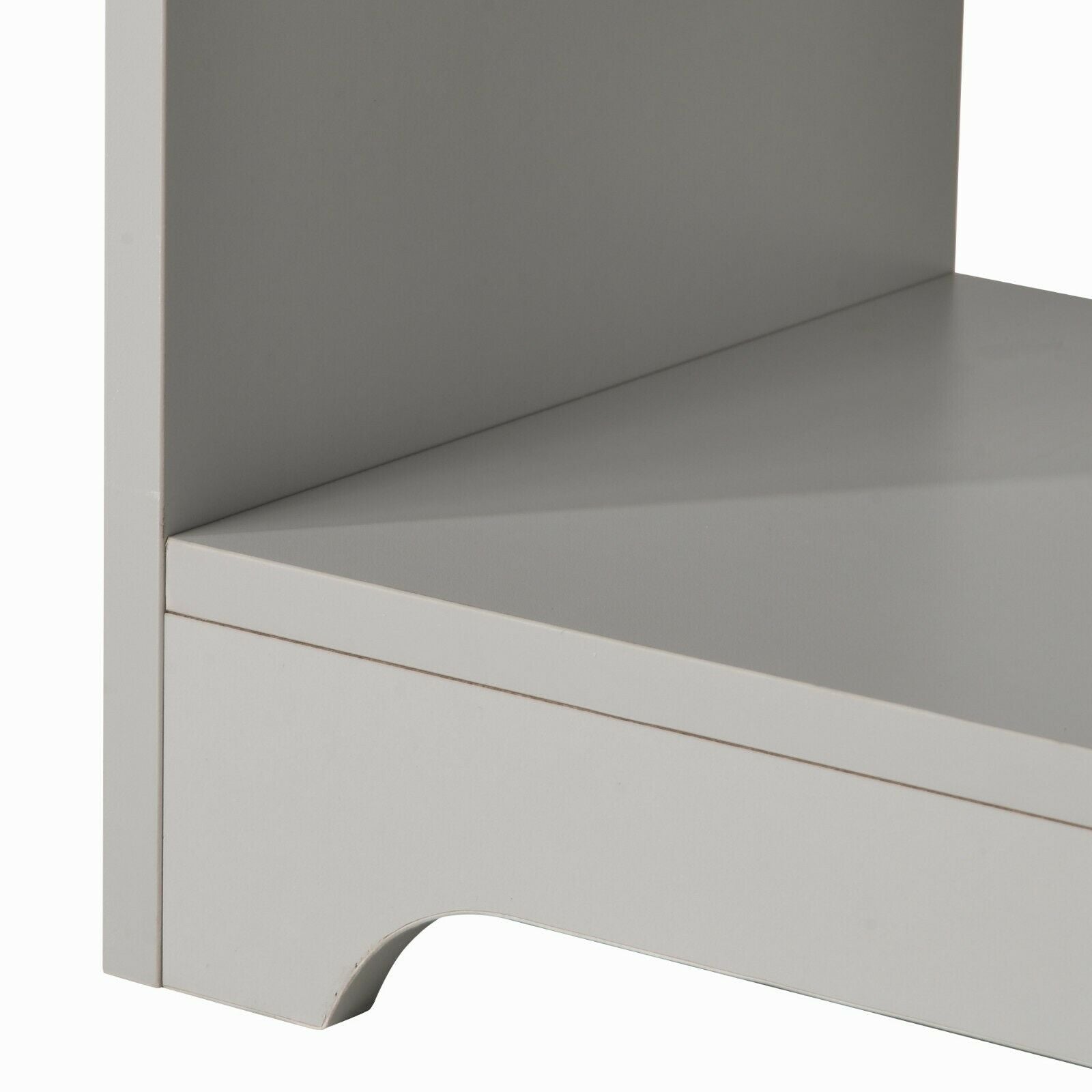 Wooden Side Cabinet 3 Tier Shoe Storage Cabinet Freestanding with Moveable Shelf