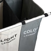 3 Compartments Laundry Clothes Basket Wash Hamper Bin Folding Dirty Storage Bag