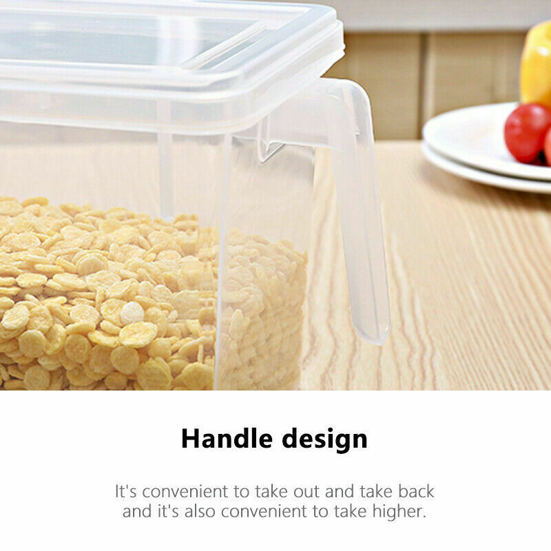 4PCS Clear Fridge Box Holder Kitchen Organiser Food Cupboard Storage Container