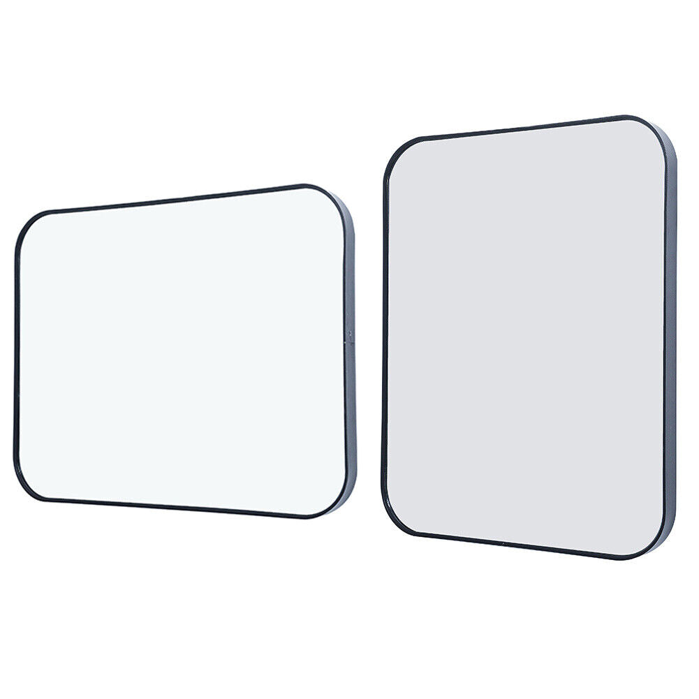 Wall Mounted Mirror Rectangular Industrial Metal Frame Bedroom Bathroom Mirrors