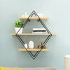 Floating Shelves Metal Wooden Wall Shelf Hanging Decorative Storage Display Rack