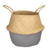 Seagrass Belly Basket Flower Plants Pots Laundry Storage Home Garden Organizer