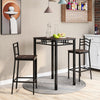 Breakfast Bar Dining Table and 2 High Chairs Stools Kitchen Dining Room Modern