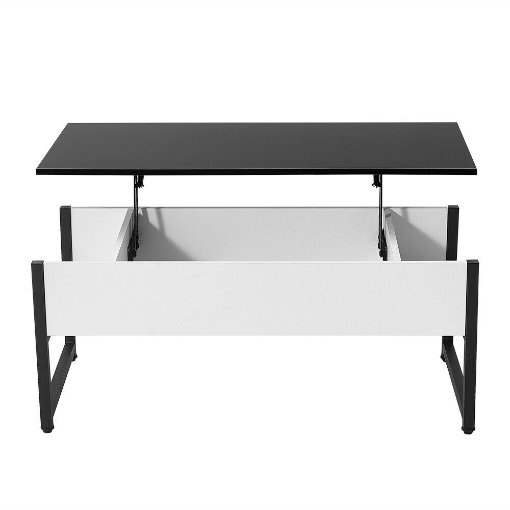 Lift Up Top Coffee Tables with Hidden Storage and Shelf Modern Sofa Side Table