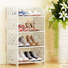 3/4/5 Tiers White Wooden Bookcase Display Stand Shoe Rack Storage Bathroom Units