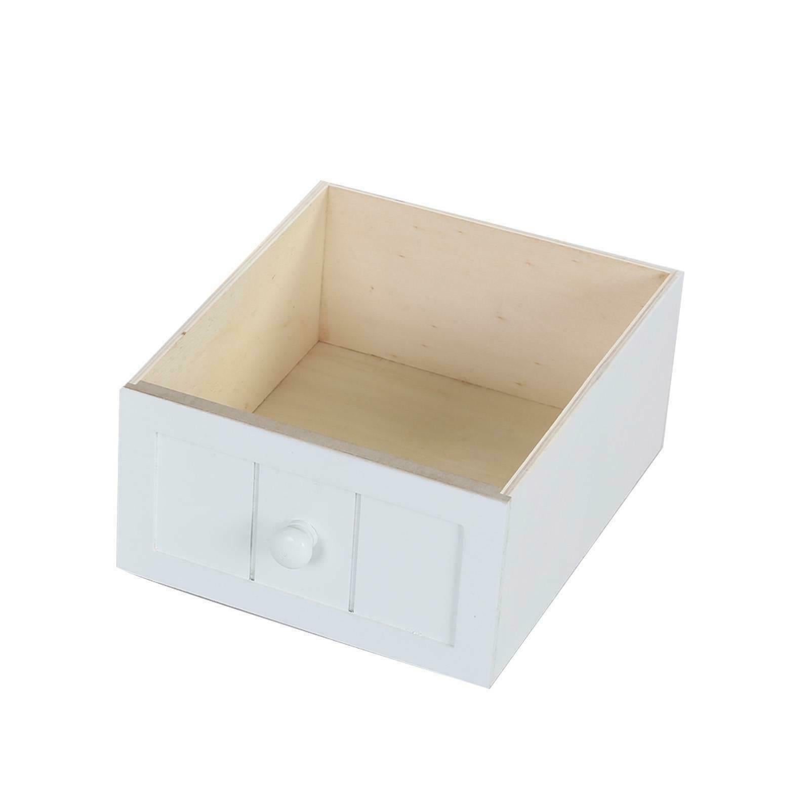 White Shabby Chic Bedside Unit Tables Drawers Cabinet + Wicker Storage Wooden UK