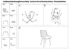 2XDining Chairs Kitchen Chairs Living Room Chairs Linen with Padded Seat Grey