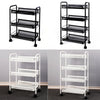 3/4 Tier Mesh Storage Basket Shelf Rack Trolley Cart Kitchen/Bath Organiser Unit