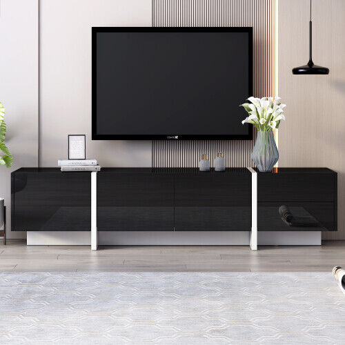 TV Stand Cabinet Unit Modern High Gloss 190cm with 3 doors and 2 drawers HT