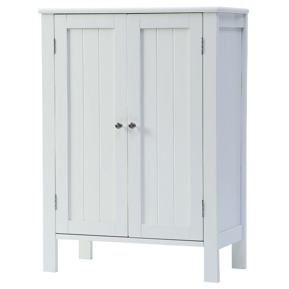 Modern White Sideboard 2 Door 3 Shelves Cabinet Cupboard Unit Storage Furniture