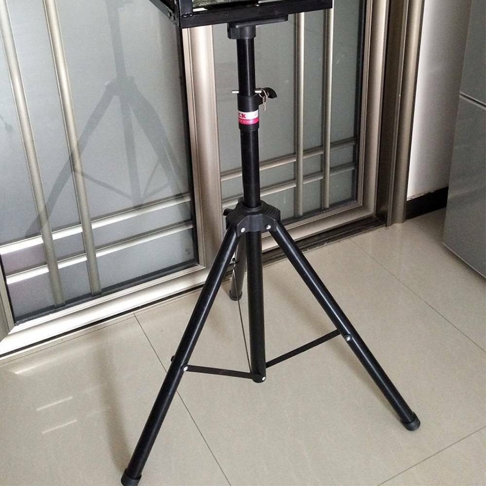 2x Quality Iron Tripod PA Speaker Stands Adjustable Height DJ Disco 50Kg Black