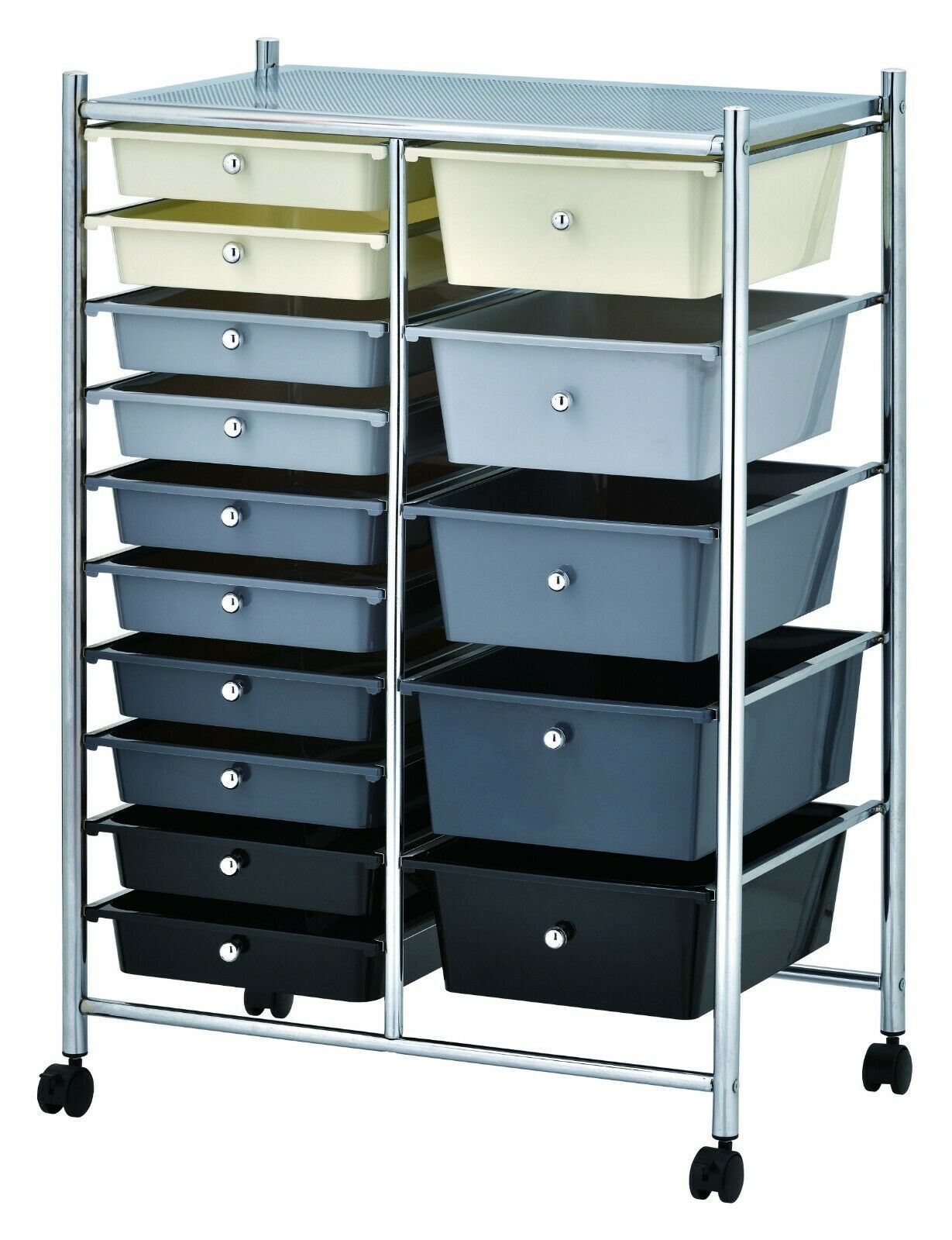 Storage Trolley On Wheels. 4 10 15 Drawers Home Office Salon Paper Organiser