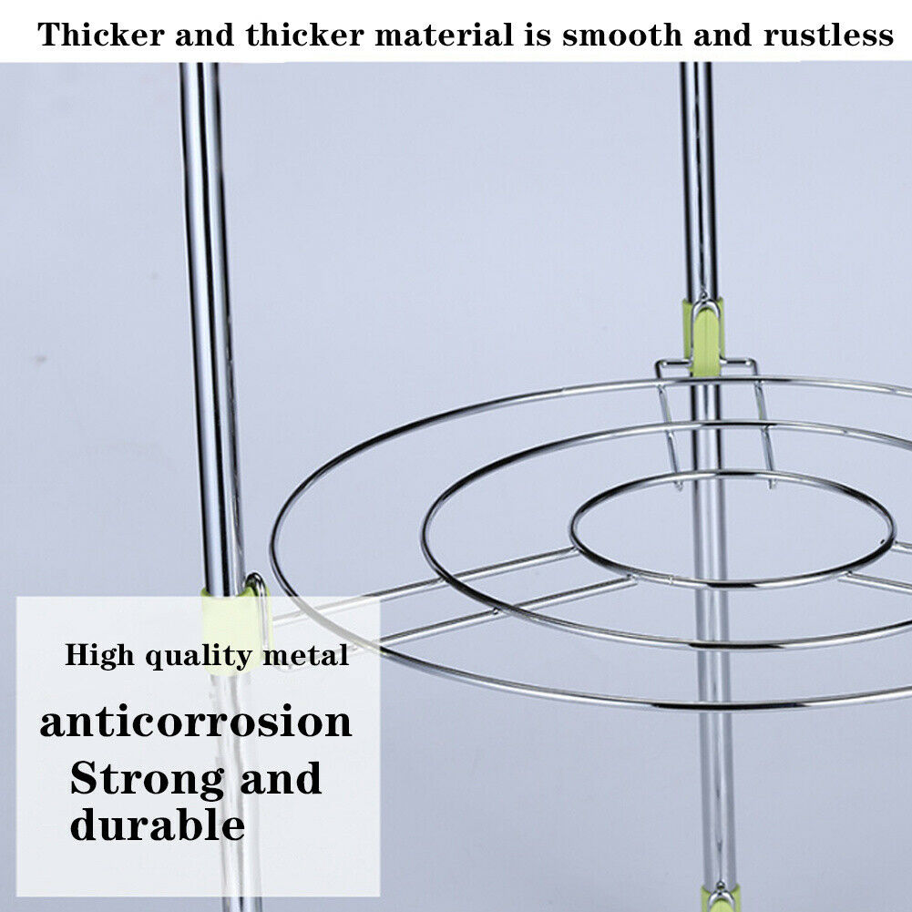 3/5 Tier Kitchen Pan Stand Saucepan Pot Rack Chrome Storage Organiser Shelf Unit